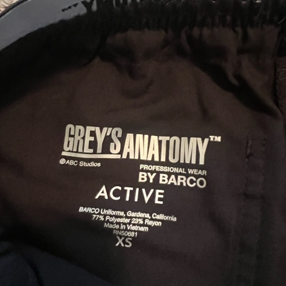 Greys Anatomy by Barco Scrub Pants Size XS  *Washed, never worn* - Picture 2 of 4